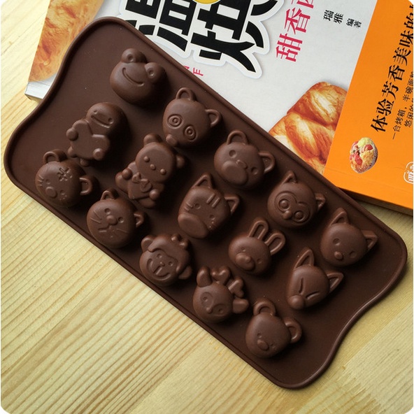 Khuôn Silicon Làm Thạch Kẹo ⚜️FREESHIP⚜️Khuôn Silicon Rau Câu, Socola Hình Mặt Thú