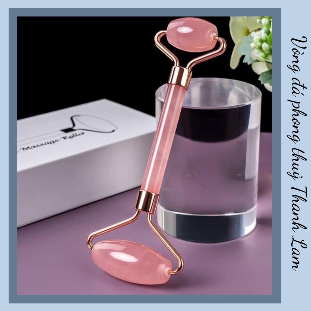 Thanh lăn mặt đá, Guasha đá An Gem, cây lăn mặt nâng cơ massage tự nhiên