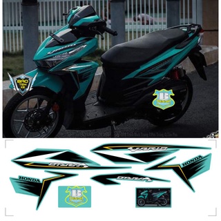 Tem rời dán xe vario 2017 dán xe xanh ngọc - Bi Decal
