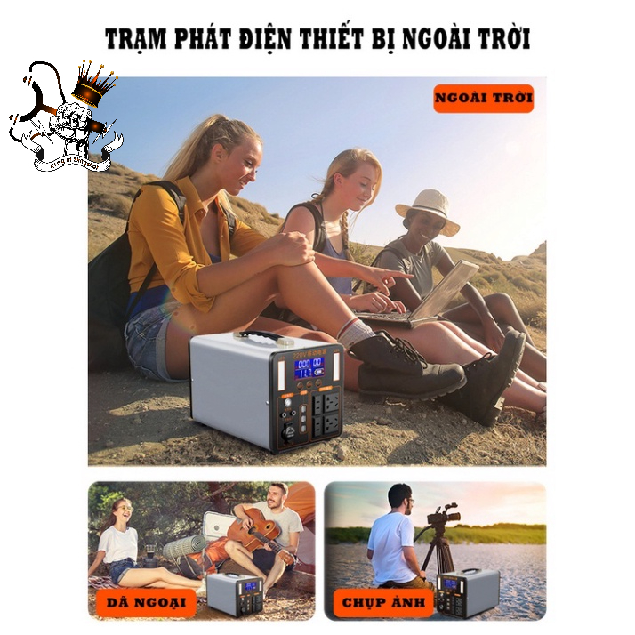 Trạm sạc dự phòng di động - nguồn điện di động du lịch dã ngoại 200.000-500.000 mAh sạc nhanh- nguồn ra 220V [DCP17]