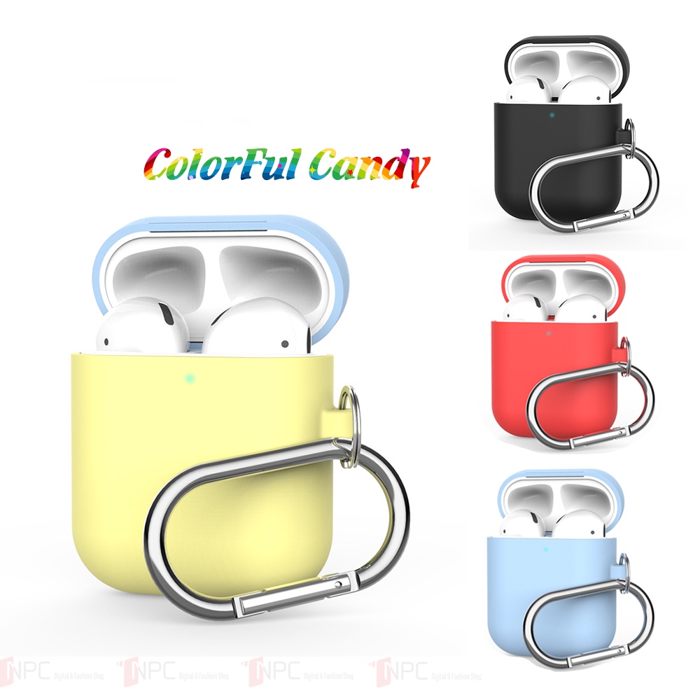 Ốp AirPods Silicone Colorful Candy Bảo Vệ Chống Va Đập Trầy Sước Dành Cho Tai Nghe Apple AirPods 1 | 2