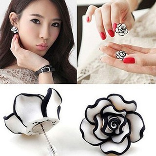 Bông Tai HợP Kim HìNh Hoa HồNg MàU Đen