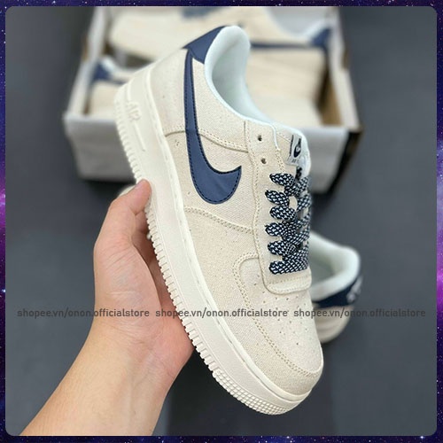 Giày thể thao AIR FORCE 1TRAVIS, AF1 B.eige deep blue vải G.a.i D.ầ.u phiên bản cao cấp đủ size nam nữ