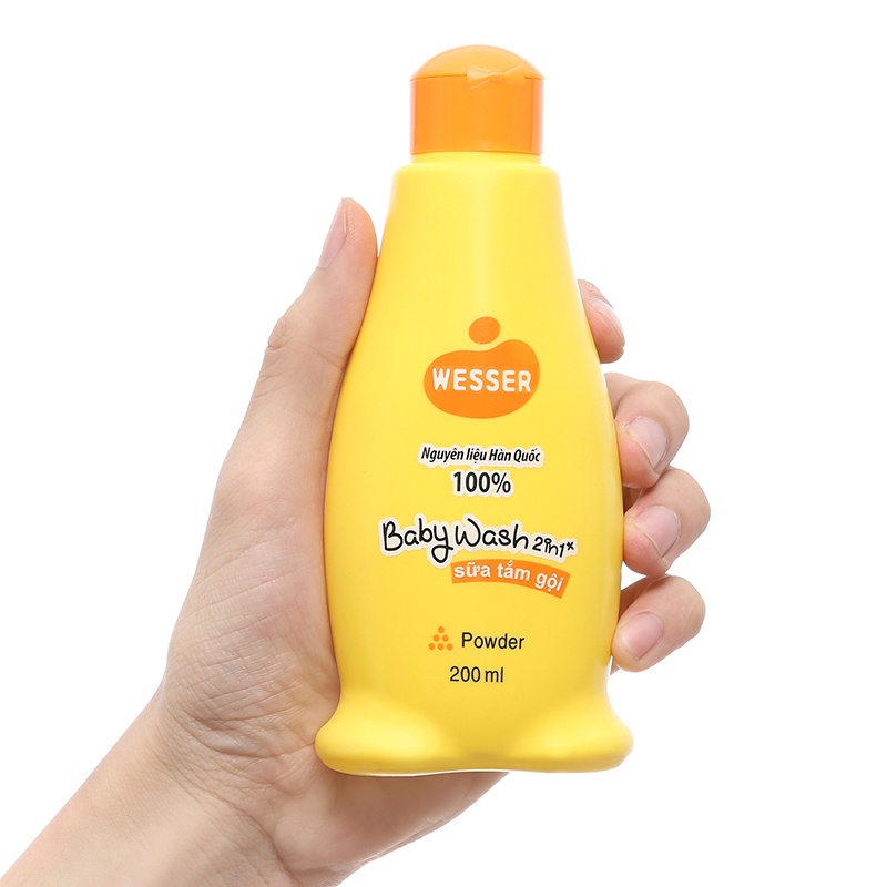 Sữa Tắm Gội Wesser 2 In 1 200ml - 500ml cho bé nhiều mùi hương