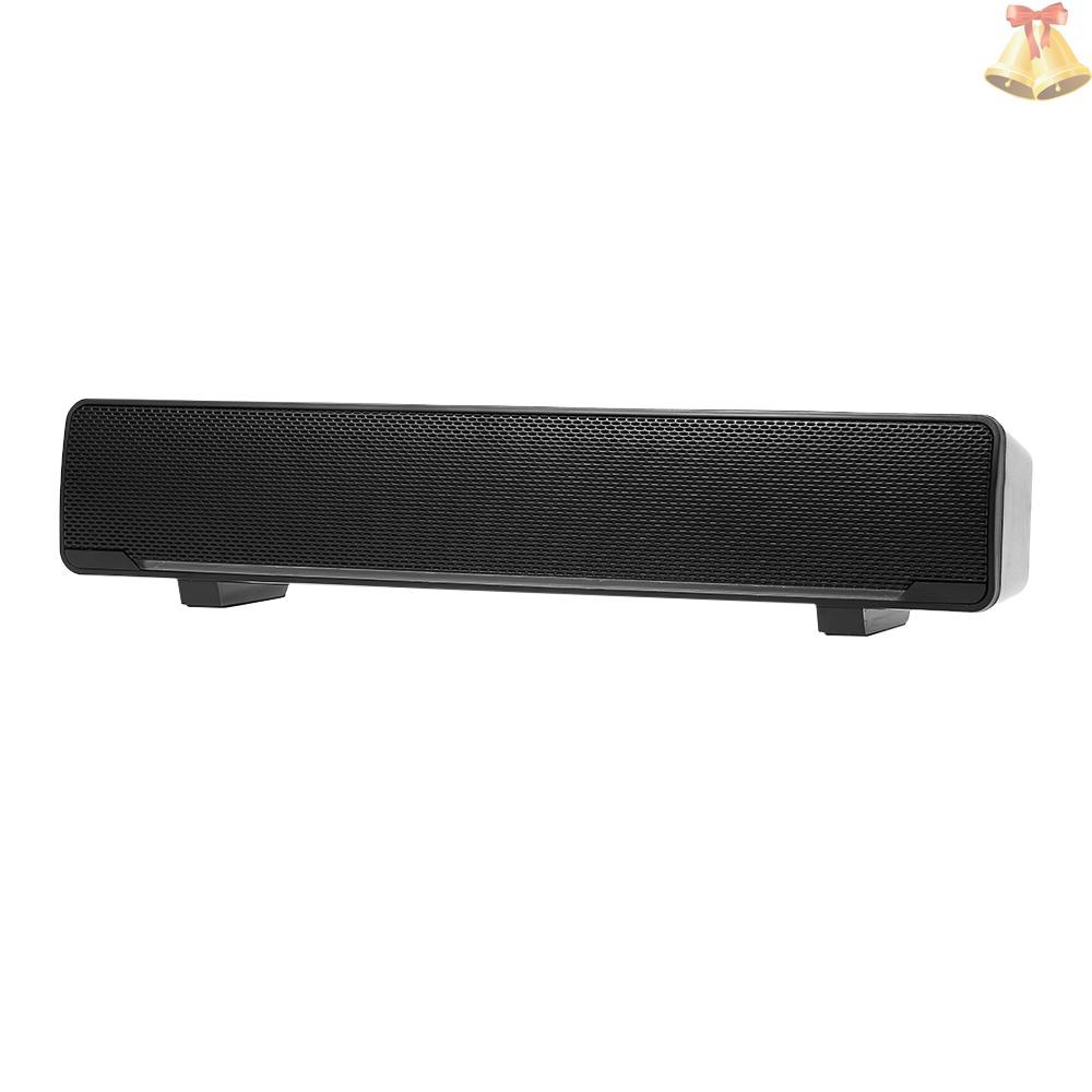 ONE SADA V-196 USB Wired Computer Speaker Bar Stereo Subwoofer Powerful Music Player Bass Surround Sound Box 3.5mm Audio Input for PC Laptop Smartphone Tablet MP3 MP4