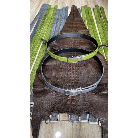 Thắt Lưng Da Cá Sấu Thật 100%, Loại Da Gai Liền Nguyên Con STM348 Size Rộng 3.4cm Và 3.8cm Đủ Màu Sắc Bảo Hành 2 Năm