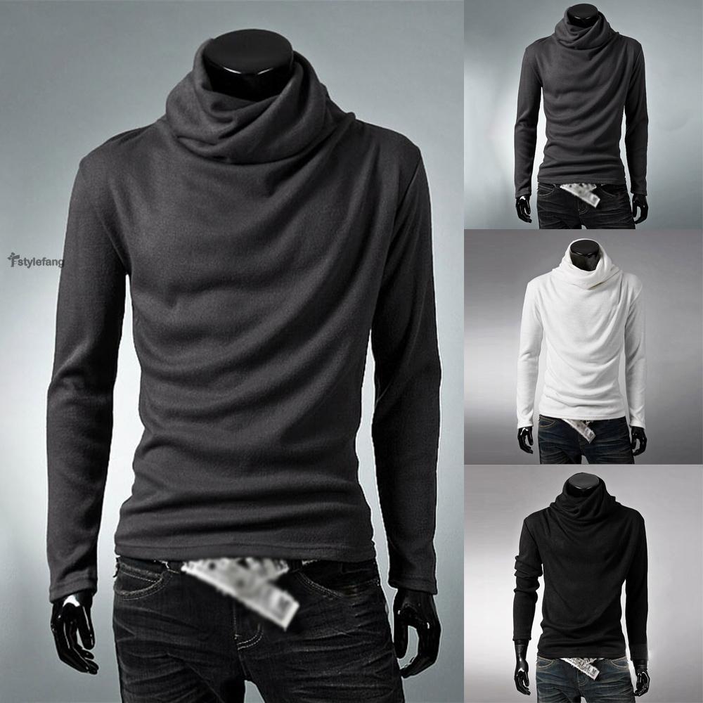 Pullover High Neck Turtleneck Slim Fit Pullover Jumper Sweater Men Tops Slim Warm Stretch New Knitwear Fashion | BigBuy360 - bigbuy360.vn