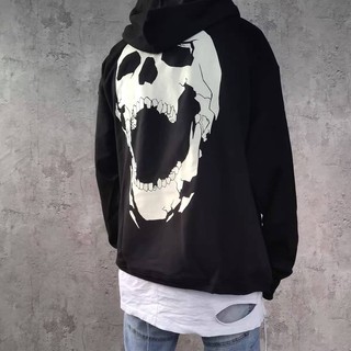 Get 1 buy 1- hình thật- áo hoodie unisex in đầu lâu có bigsize