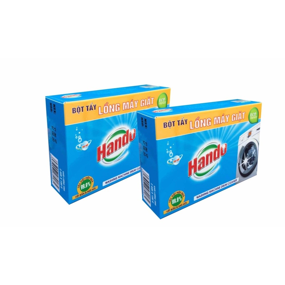 Bộ 2 Hộp 4 gói tẩy lồng máy giặt Hando siêu sạch thế hệ mới TI680