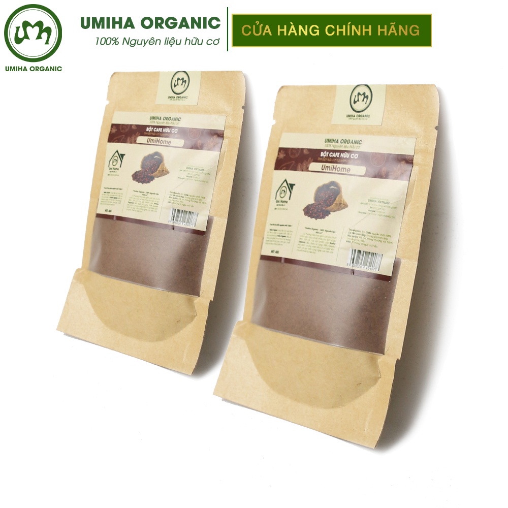 Bột Cà Phê dưỡng trắng da hữu cơ UMIHA nguyên chất 40G | Coffee Powder 100% Organic