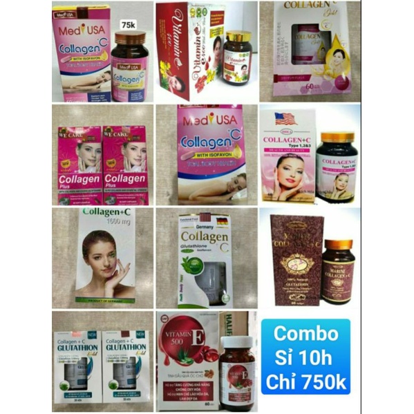 《combo 10h các loại tự chọn》Collagen đẹp da.