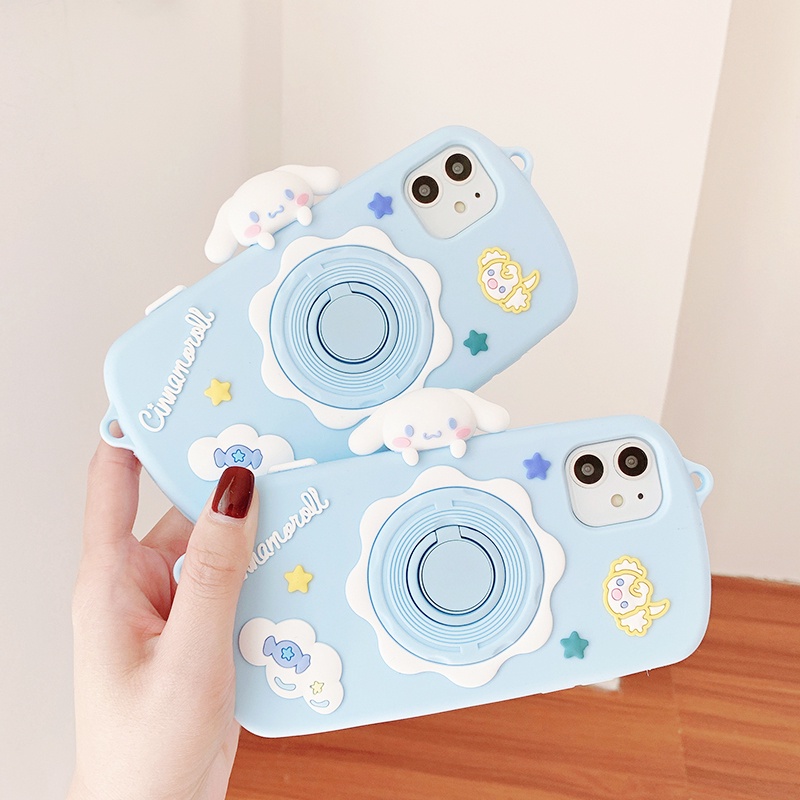 Ốp Điện Thoại Silicon Mềm Chống Sốc Hình Chú Chó Cinnamoroll 3D Cho iPhone 13 12 11 Pro Max XR XS Max X 7 8 6 6s Plus