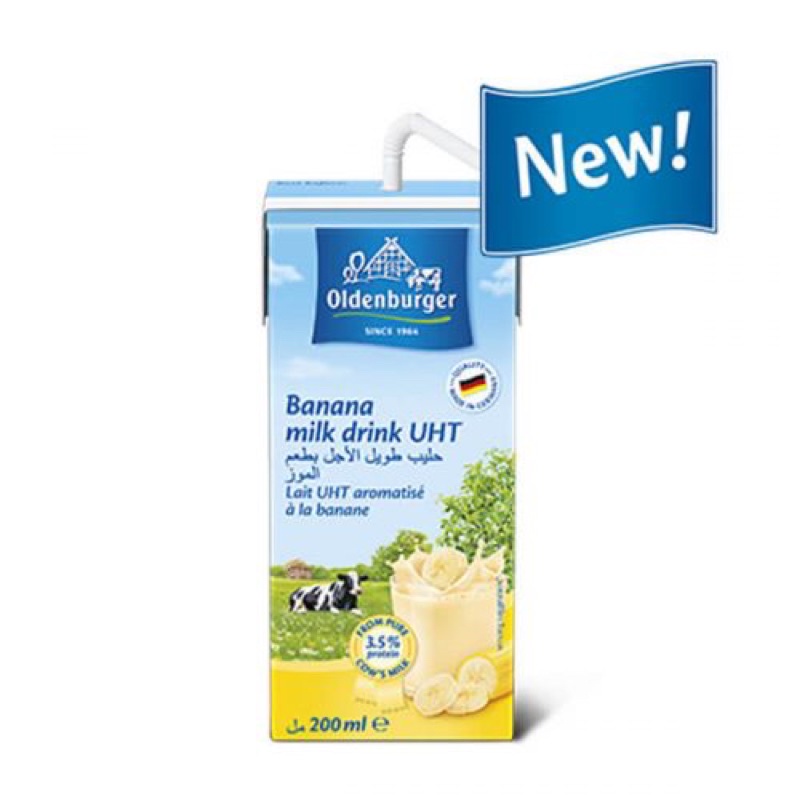 Date 2022 Thùng Sữa Tươi Oldenburger Chuối 24 hộp 200ml
