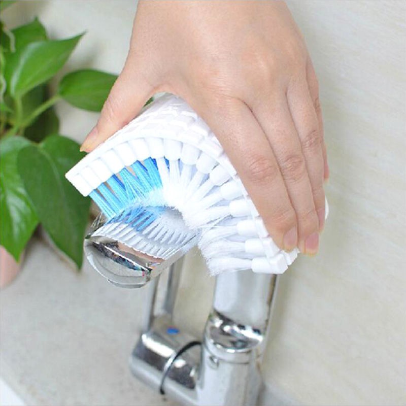 1 Bàn Chải Lông Mềm Linh Hoạt Làm Sạch Vòi Nước Bồn Tắm