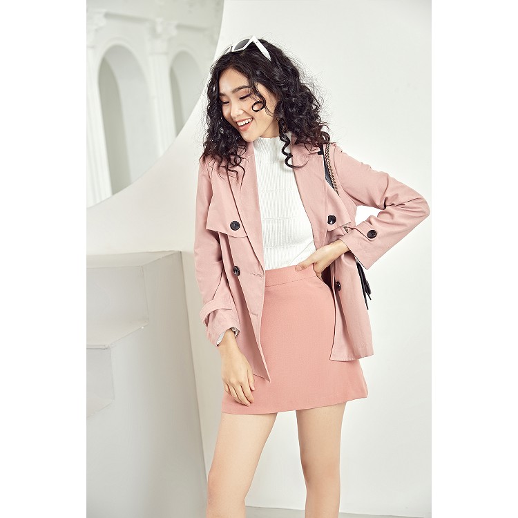 Chân váy ngắn nữ 92WEAR dáng chữ A hàn quốc tenis trơn vintage ulzzang cạp cao xòe đẹp cao cấp JAW0412