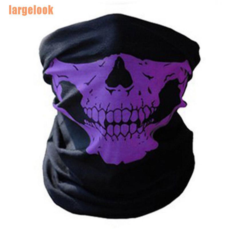 Khăn Ống Tích Hợp Khẩu Trang In Hình Đầu Lâu Cho Trượt Tuyết moto