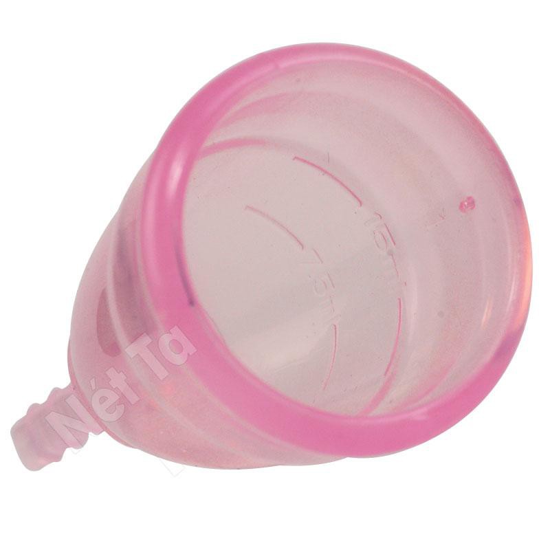 Cốc nguyệt san Pharma Cup 100% Silicone Pháp được làm bằng silicone y tế dùng để thay thế băng vệ sinh - Màu hồng 2 Size