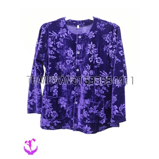 12.12 Áo nhung dài tay dàng cho người cao tuổi -3068