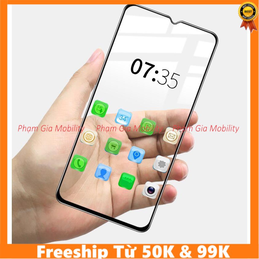 Dán cường lực Samsung Galaxy A20s full màn hình, full keo