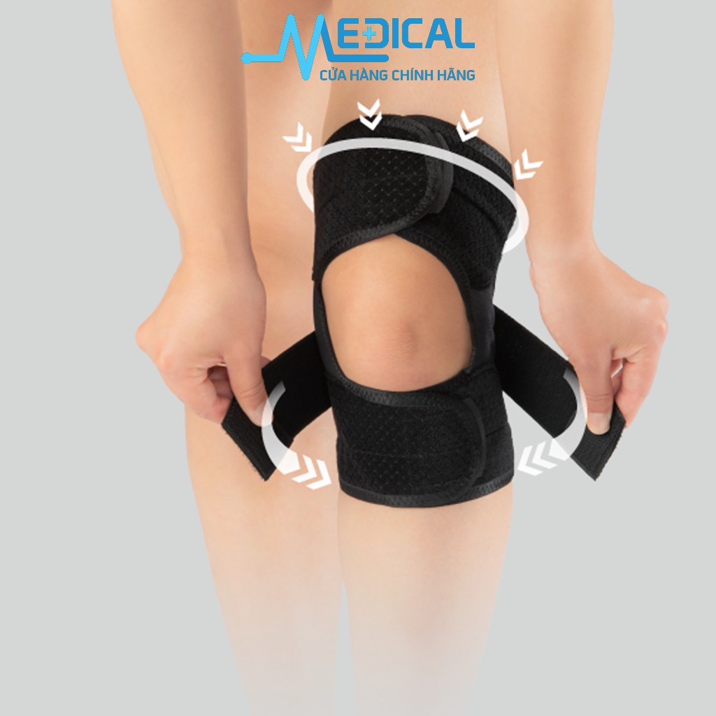 Đai cố định đầu gối BONBONE THIN PF CROSS BELT  màu đen - MEDICAL
