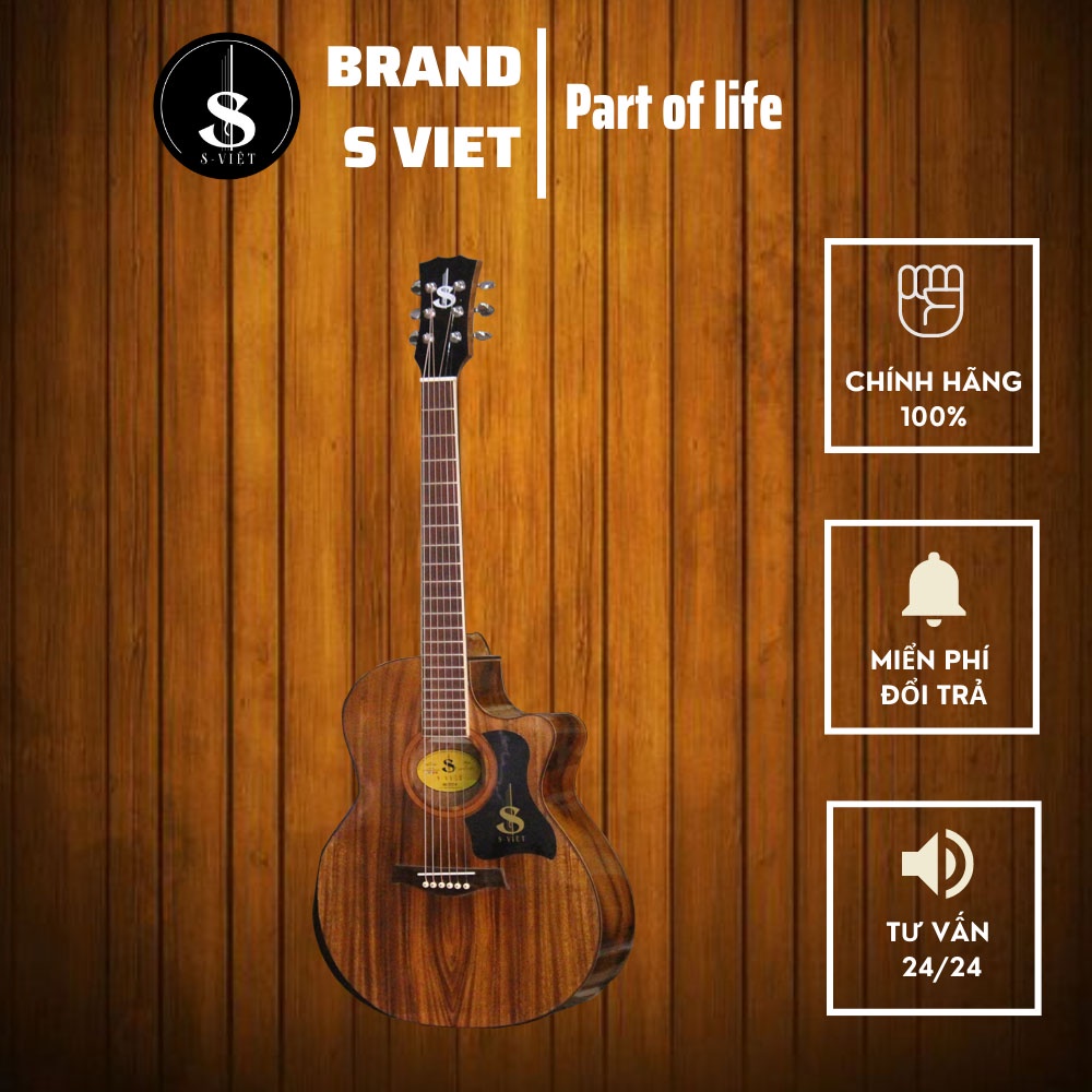 Đàn guitar cao cấp Custom-ESAC25Pro gỗ Điệp, có ty chính hãng S Việt