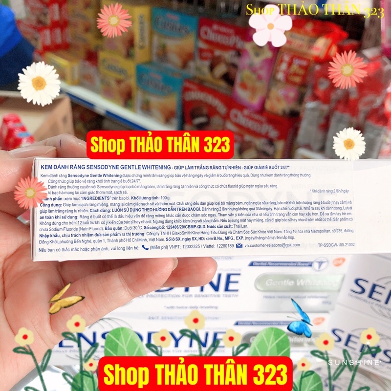 Kem Đánh Răng Sensodyne Gentle Whitening Giảm Ê Buốt 24/7 Giờ -Hàng Nhập Chuẩn 100% Công Ty