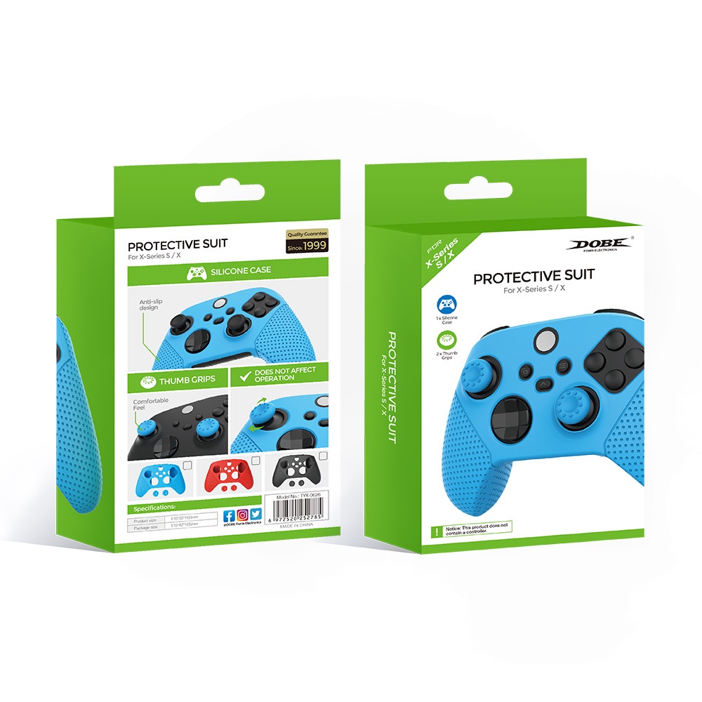 Vỏ bọc cao su kèm 2 núm bọc analog cùng màu thương hiệu Dobe cho tay cầm Xbox Series S|X