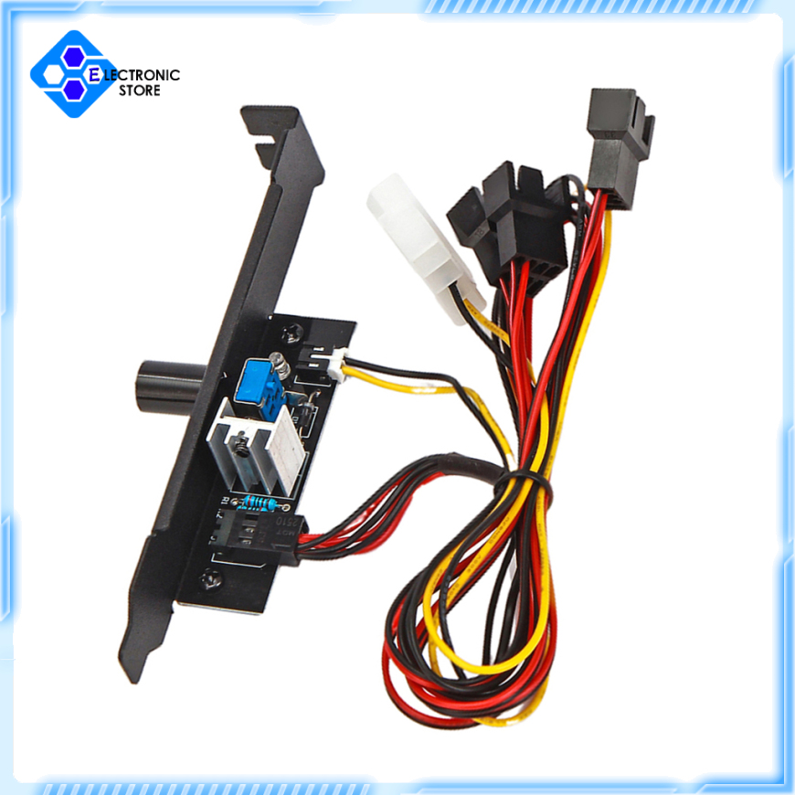 [Electronic store]3 Channels PC Cooling Fan Speed Controller Governor PCI Bracket 12V Power