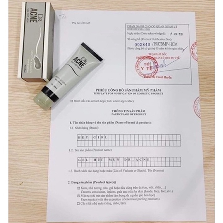 Gel Lột Mụn Hút Mụn DR.ACNE  - Giúp Thải Độc Chì - Làm Sạch Và Sáng Mịn Da