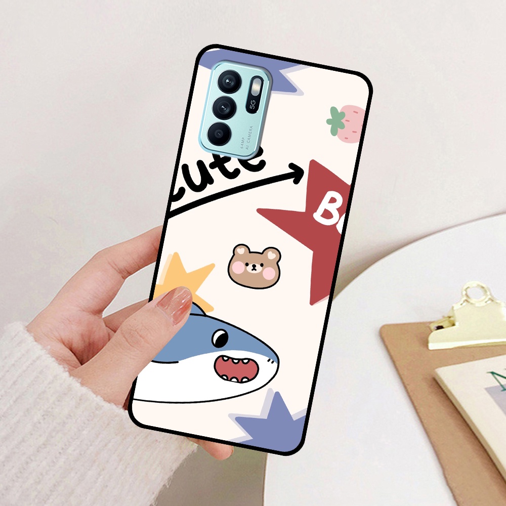 Ốp Oppo Reno6 / Reno6 Z 5G / Reno 6 Pro in hình cá mập, khủng long dễ thương, cute (T01 - T06)