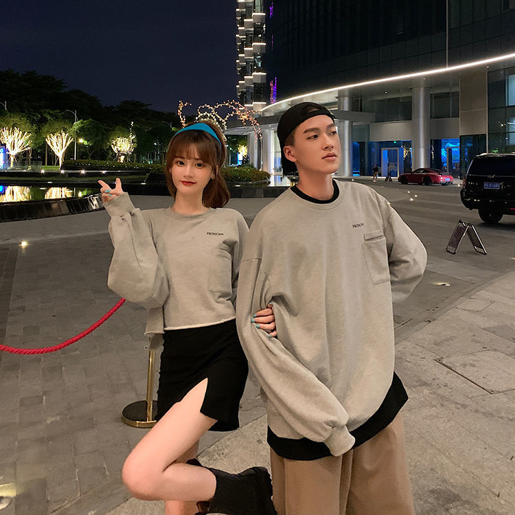 Áo Sweater Tay Dài In Chữ Kiểu Hàn Quốc Thời Trang Xuân Thu Cho Các Cặp Đôi | BigBuy360 - bigbuy360.vn