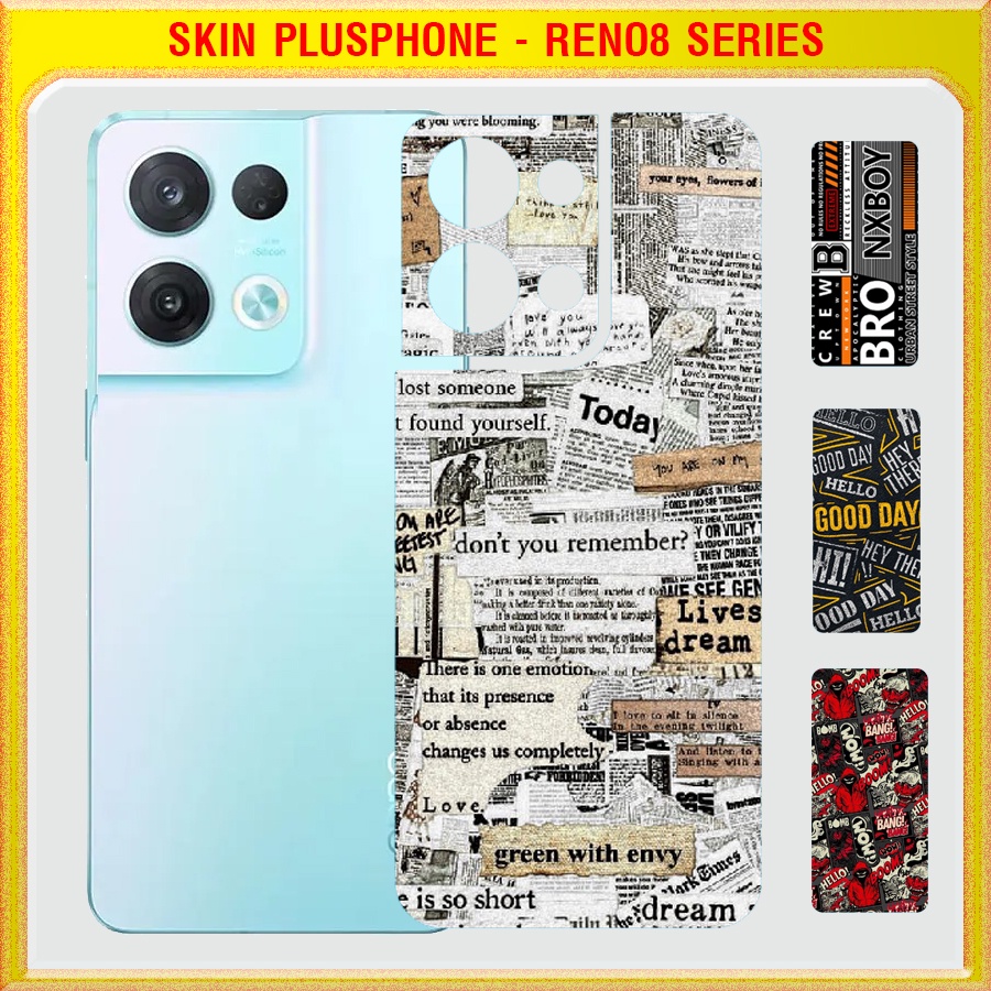 Dán Skin mặt sau cho Oppo Reno8 5G, Reno 8 Pro 5G, Reno8 Pro + (Pro+) nhiều mẫu hot