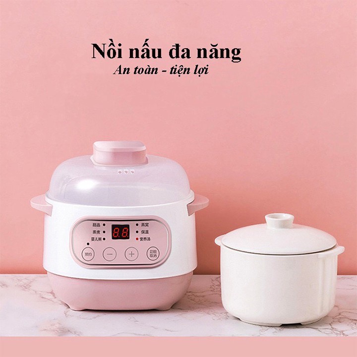 Nồi nấu thông minh đa năng cách thủy 4 in 1 - Nồi nấu cháo,ninh, hầm, hấp tiện lợi (thanh lý)