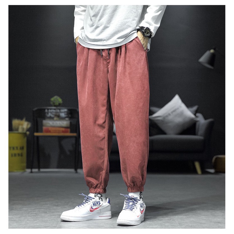 Quần jogger đũi trơn cạp chun dài co giãn Cao Cấp - Nhiều Màu Lựa Chọn .