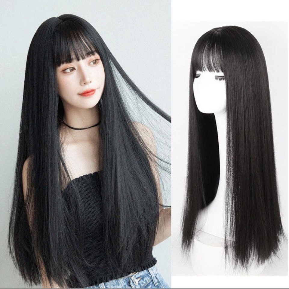 💗TẶNG LƯỚI 💗Tóc giả nữ nguyên đầu cao cấp có da đầu - TG87
