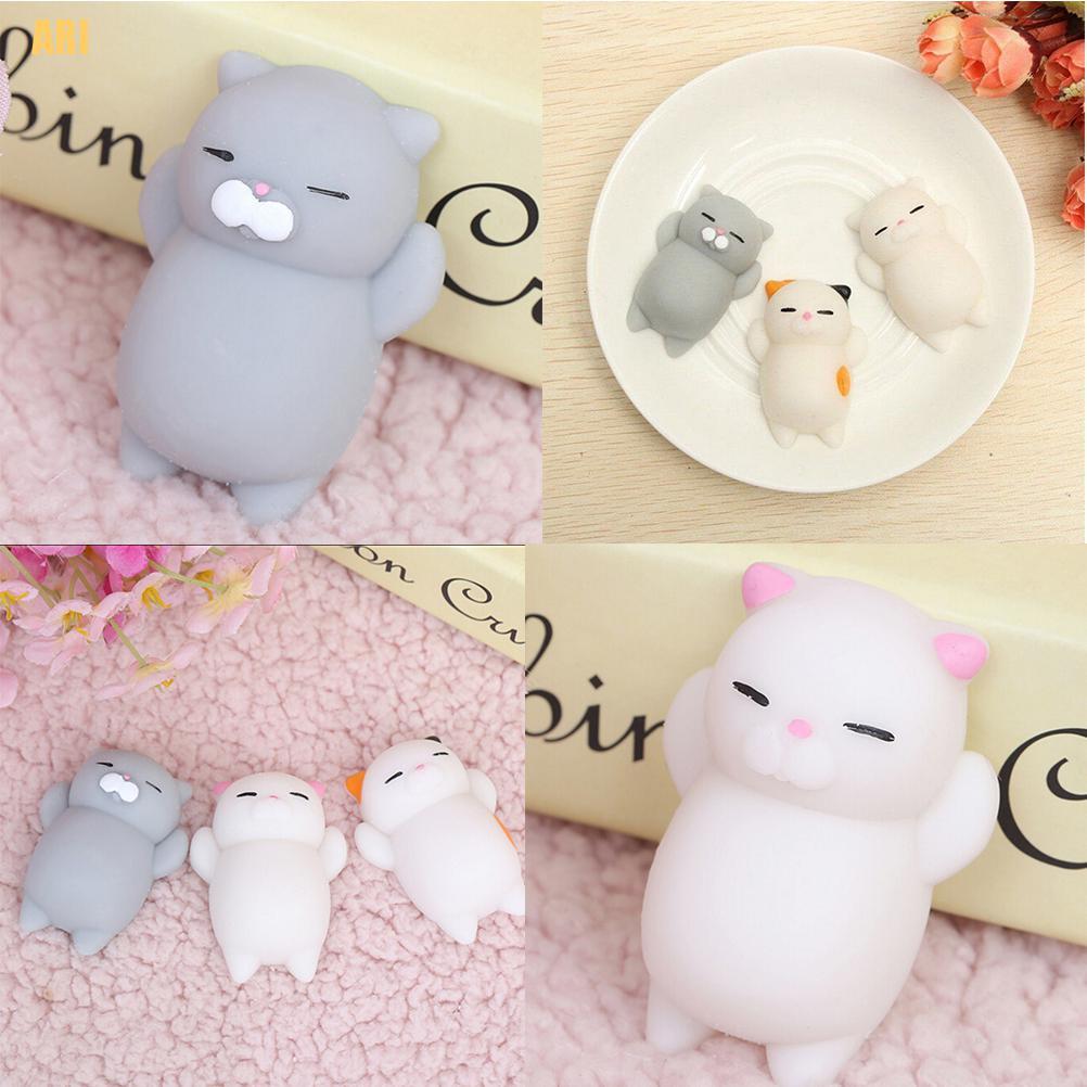 Đồ Chơi Nắn Bóp Đàn Hồi Giảm Stress Hình Mặt Mèo