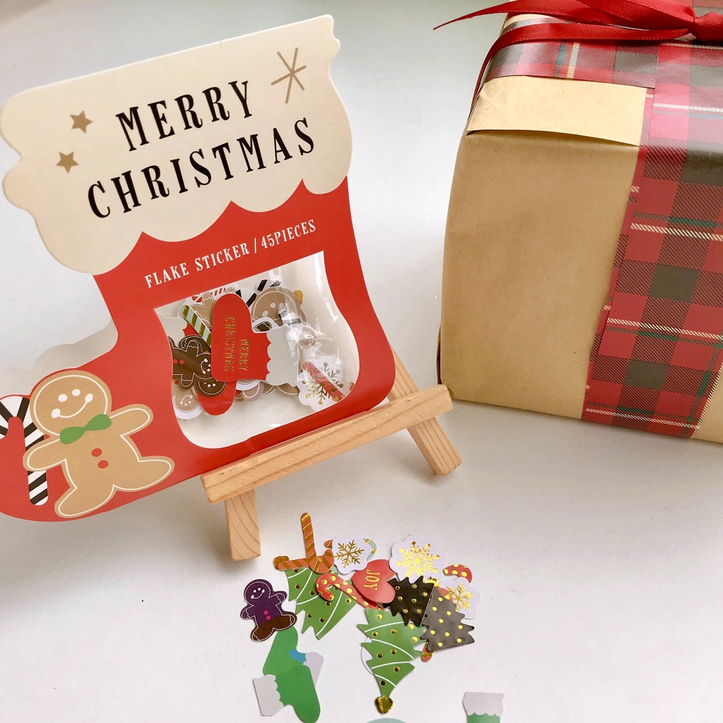 SET 40 STICKER CHRISTMAS FLAKE TRANG TRÍ CHỦ ĐỀ NOEL, GIÁNG SINH