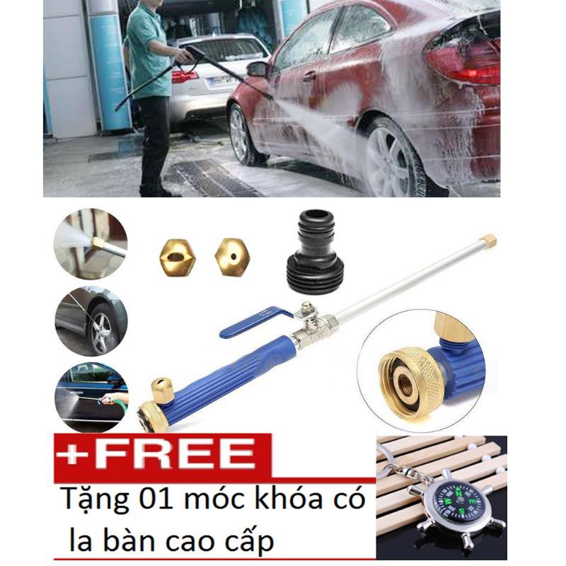 Vòi xịt nước rửa xe áp lực cao tặng móc khóa có la bàn k 590 206657206590