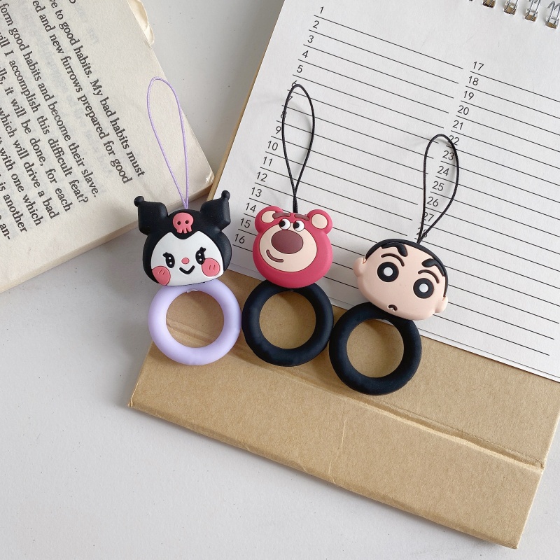 SANRIO Dây đeo silicon mềm chống rơi họa tiết hoạt hình dễ thương có thể sử dụng cho điện thoại