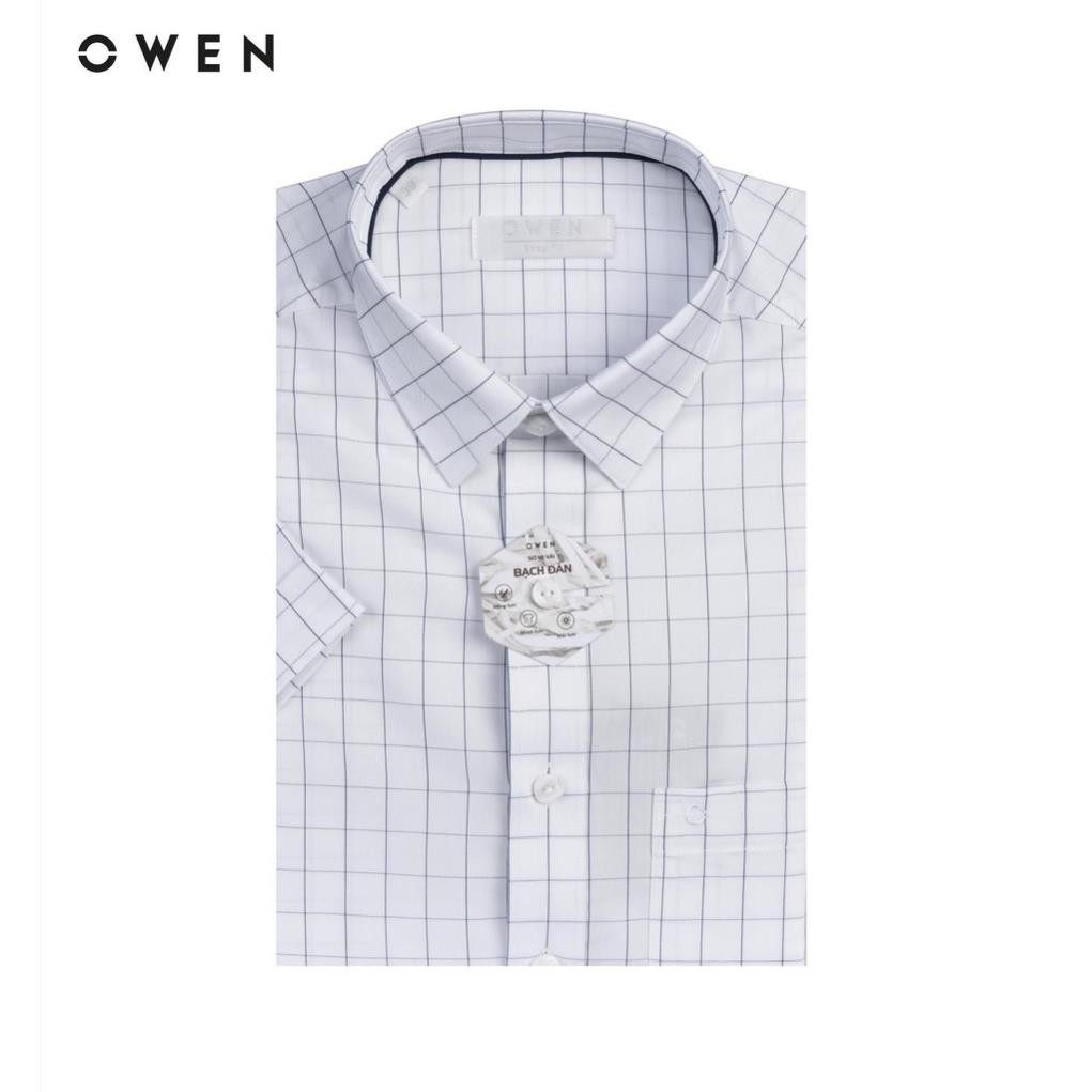 Sale Chính Hãng OWEN - Aó sơ mi ngắn tay nam Owen vải sợi bạch đàn siêu mềm mịn 20564 hot 🌺 neww * ! %
