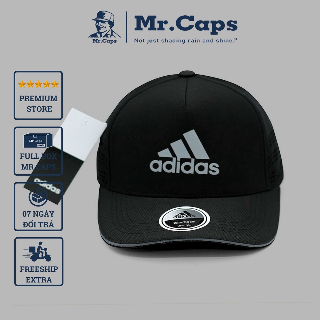 Nón nam Adidas - Mũ lưỡi trai Hàn Quốc vải kaki cotton cao cấp thời trang unisex form thể thao ôm đầu Mrcap Store ADD23