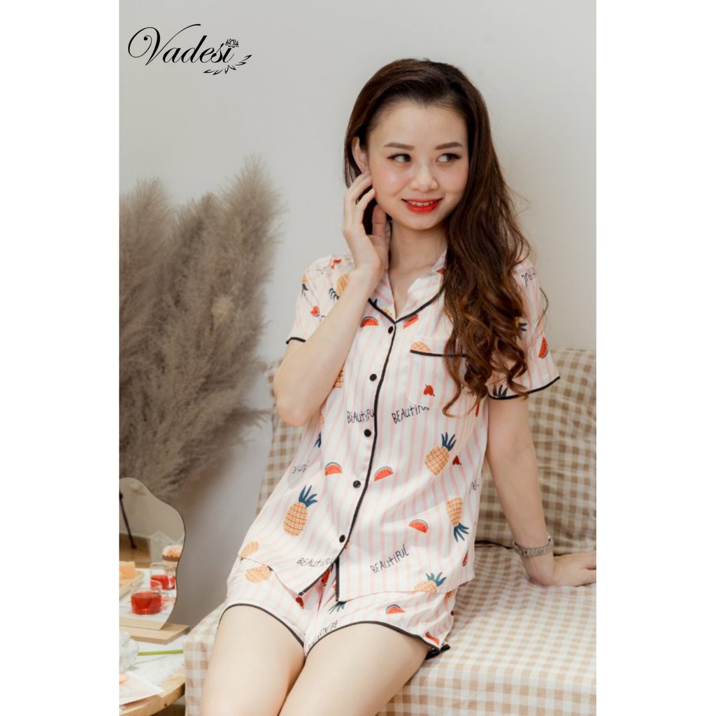 [Chính Hãng] Pijama Lụa Cao Cấp, Bộ đùi Nữ - Vadesi, Đồ Ngủ Đẹp, Thời Trang Nữ,