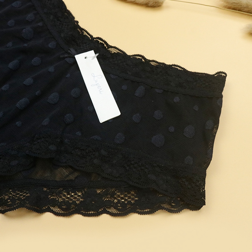 Quần Lót Lưới Họa Tiết Chấm Bi Luperi Dáng Bikini Cạp Vừa Xinh Xắn Chất Liệu Thoáng Mát Kháng Khuẩn Khử Mùi Sp743