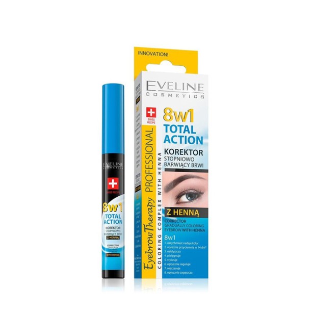 Dưỡng Chân Mày Eveline 8B1 Total Action Eyebrow Therapy 10ml | BigBuy360 - bigbuy360.vn