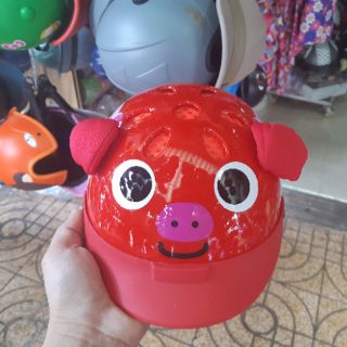 Nón bảo hiểm trẻ em heo đỏ