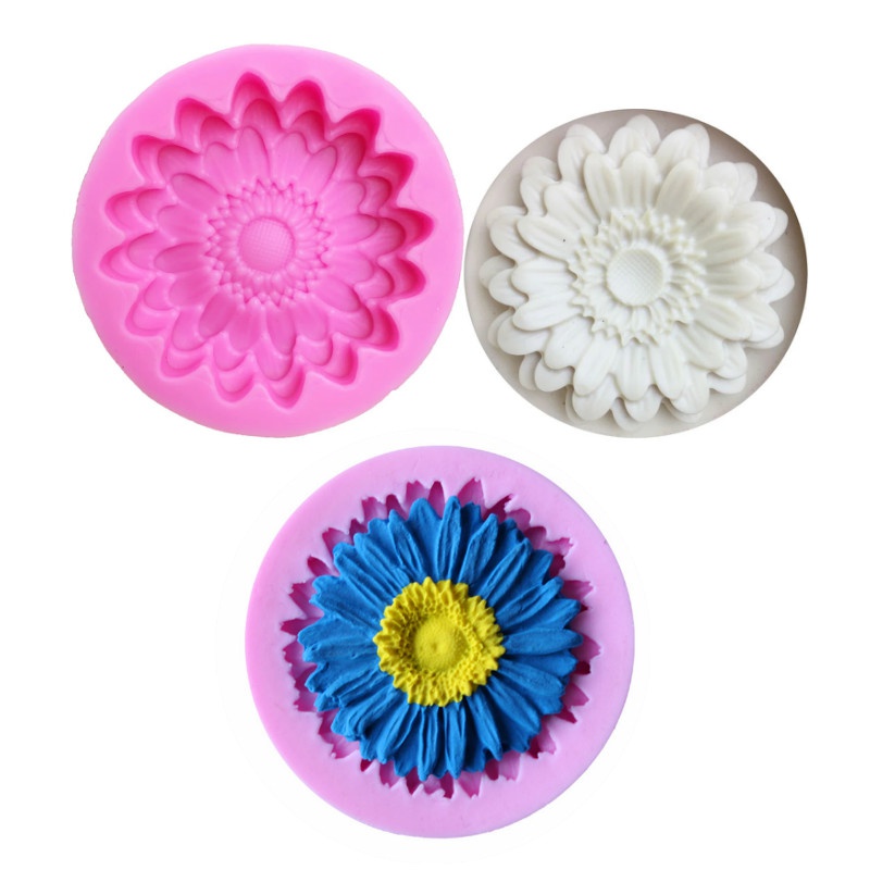 Khuôn Silicone Làm Bánh Hình Hoa Hướng Dương 3d Diy