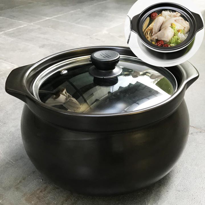 Nồi hầm 3 lít , nồi đất 3L hầm gà, hầm xương, nấu lẫu, hàng loại 1 chịu nhiệt tốt, nồi đất