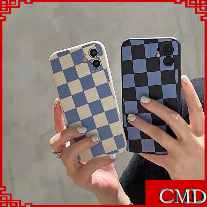 Ốp điện thoại in caro thích hợp cho iPhone 6/6s/7/8 plus/x/xs/11/12/pro/max/promax/-973