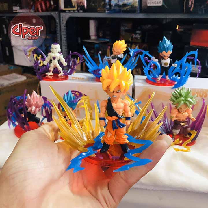 Bộ 9 nhân vật chibi Dragon Ball - hiệu ứng Mô hình Chibi nhân vật trong Dragon Ball - broly songoku vegeta frize