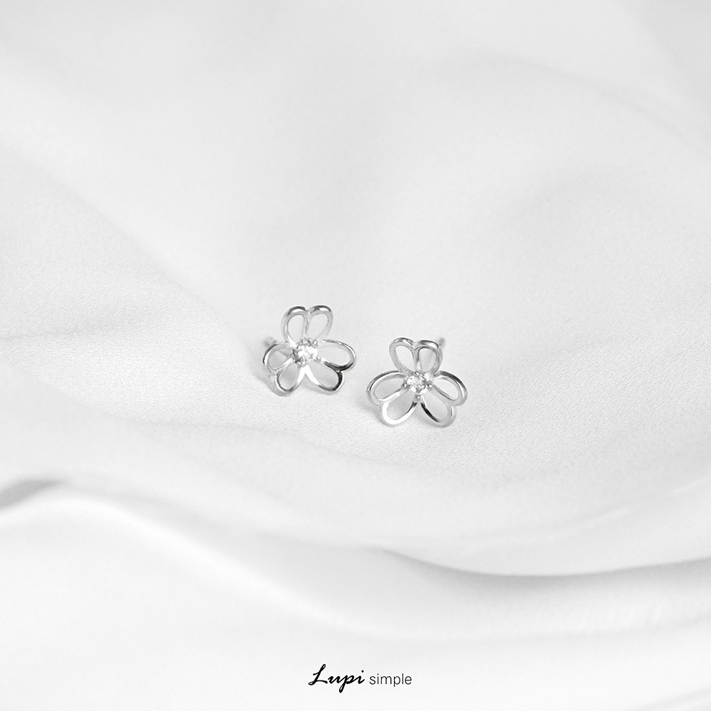 Bông tai bạc 925 Florist - Lupi simple